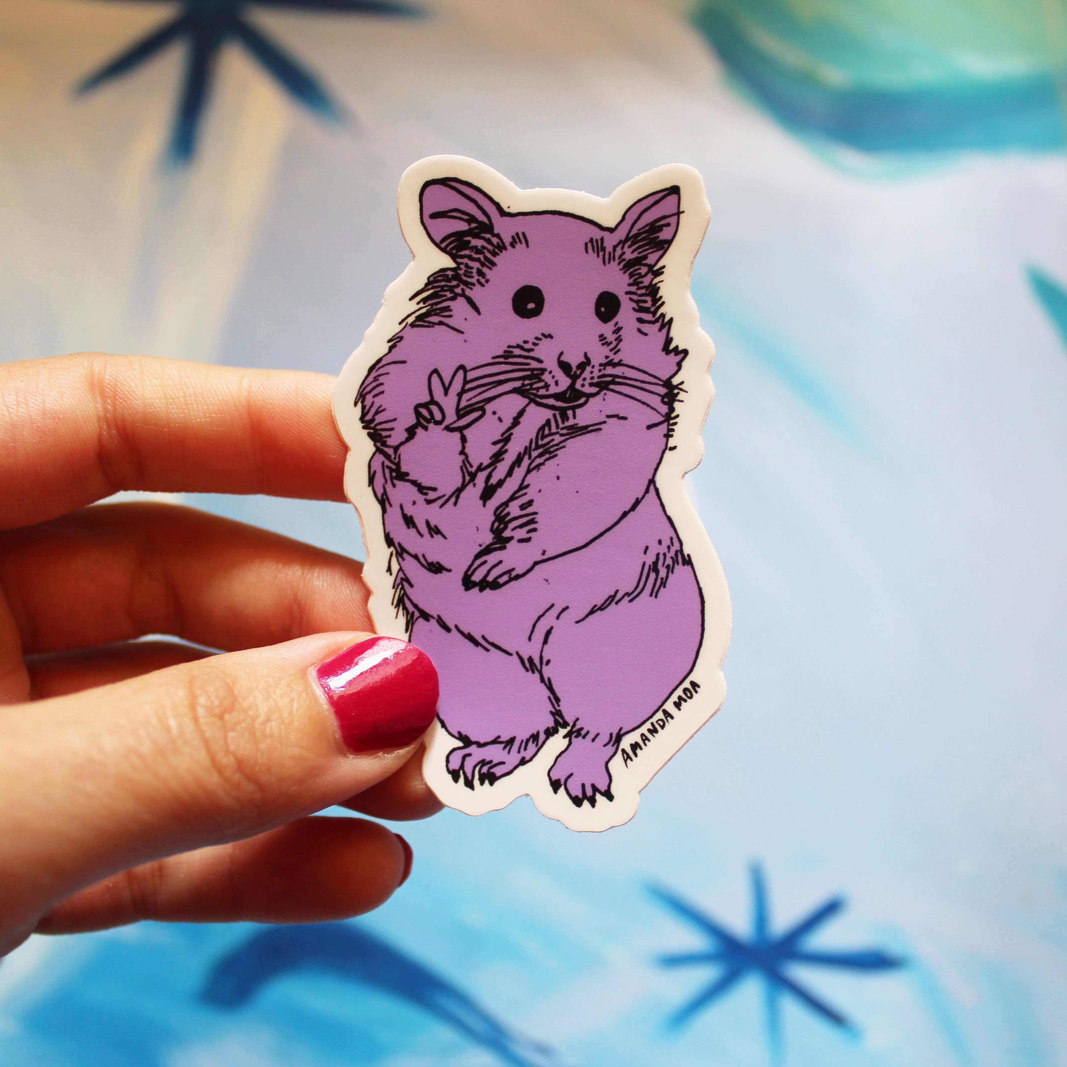 Peaceful Hamster sticker