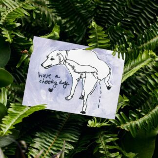 Cheeky Dog Postcard